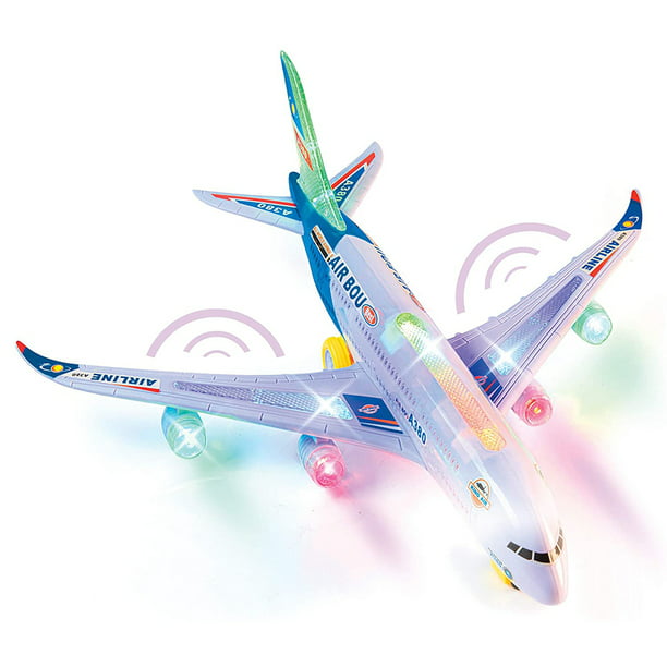 Plastic Air Bus Model Kids Children Pull Back Airliner Passengers Plane Toy TDCA